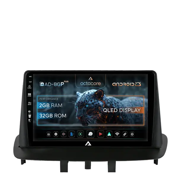 Navigatie Renault Megane 3 Fluence (2009-2016), Android, P-Octacore 2GB RAM + 32GB ROM, 9 Inch - AD-BGP9002+AD-BGRKIT372
