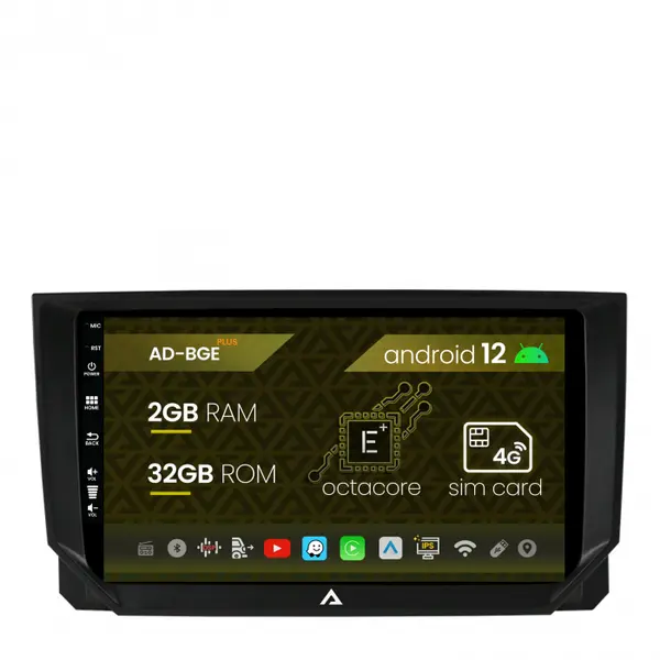 Navigatie Seat Ibiza (2017+), Android 12, E-Octacore 2GB RAM + 32GB ROM, 9 Inch - AD-BGE9002+AD-BGRKIT045