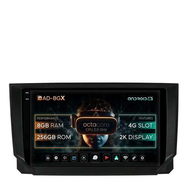 Navigatie Seat Ibiza Arona (2017-2021), Android, X-Octacore 8GB RAM + 256GB ROM, 9.5 Inch - AD-BGX9008+AD-BGRKIT045