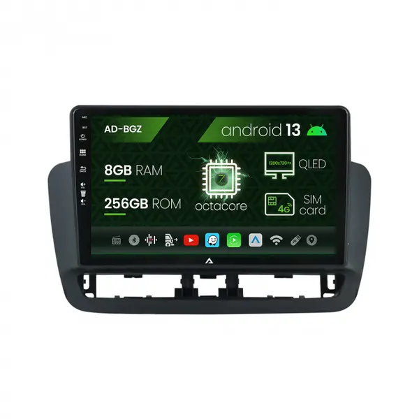 Navigatie Seat Ibiza IV (2014-2017), Android 13, Z-Octacore 8GB RAM + 256GB ROM, 9 Inch - AD-BGZ9008+AD-BGRKIT062
