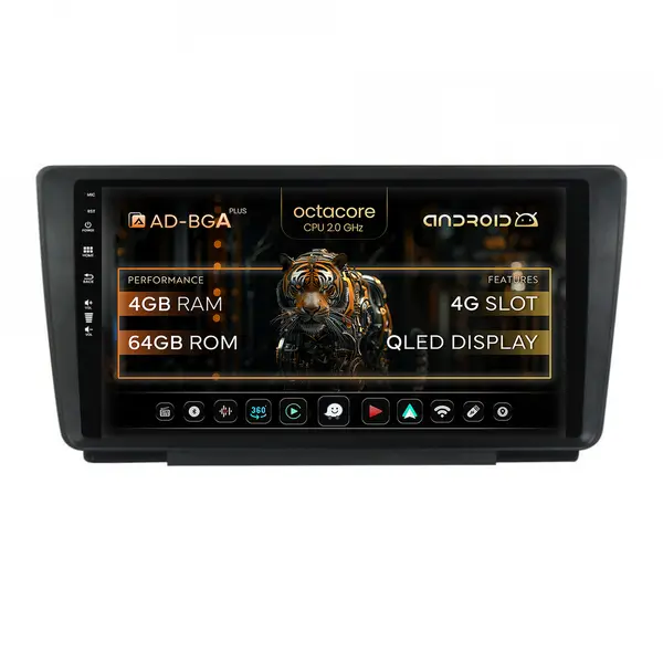Navigatie Skoda Octavia 2, Android, A-Octacore 4GB RAM + 64GB ROM, 9 Inch - AD-BGA9004+AD-BGRKIT038