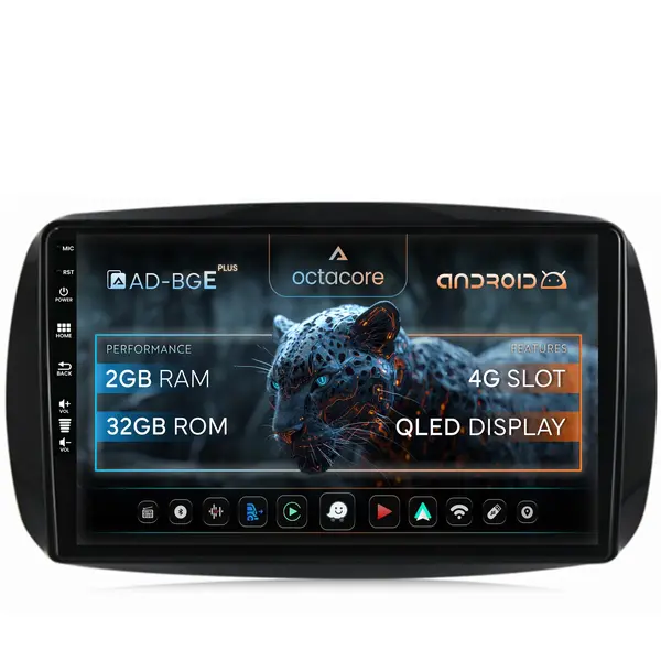 Navigatie Smart For Two (2016-Prezent), Android, E-Octacore 2GB RAM + 32GB ROM, 9 Inch - AD-BGE9002+AD-BGRKIT412