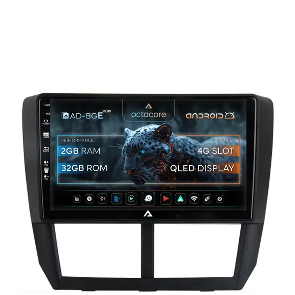 Navigatie Subaru Forester (2007-2013), Android, E-Octacore 2GB RAM + 32GB ROM, 9 Inch - AD-BGE9002+AD-BGRKIT333