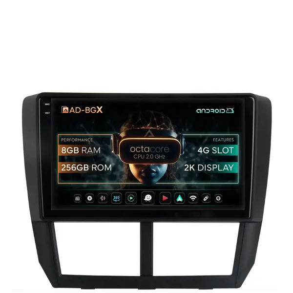 Navigatie Subaru Forester (2007-2013), Android, X-Octacore 8GB RAM + 256GB ROM, 9.5 Inch - AD-BGX9008+AD-BGRKIT333