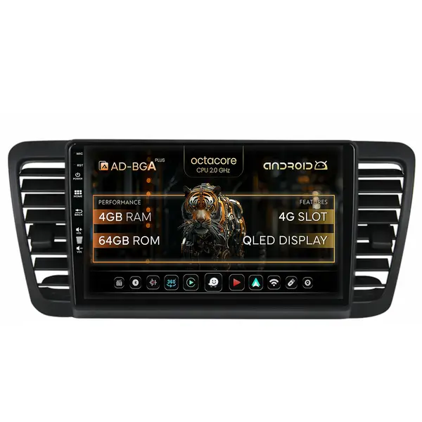 Navigatie Subaru Legacy (2004-2010), Android, A-Octacore 4GB RAM + 64GB ROM, 9 Inch - AD-BGA9004+AD-BGRKIT338
