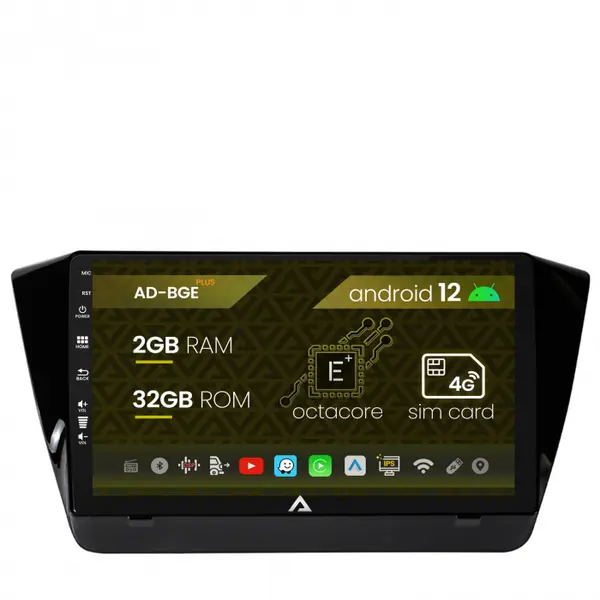 Navigatie Superb 3 (2015+), Android 12, E-Octacore 2GB RAM + 32GB ROM, 10.1 Inch - AD-BGE10002+AD-BGRKIT034