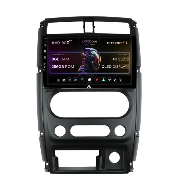 Navigatie Suzuki Jimny (2005+), Android, Z-Octacore 8GB RAM + 256GB ROM, 9 Inch - AD-BGZ9008+AD-BGRKIT315