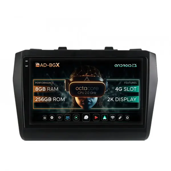 Navigatie Suzuki Swift (2017+), Android, X-Octacore 8GB RAM + 256GB ROM, 9.5 Inch - AD-BGX9008+AD-BGRKIT085