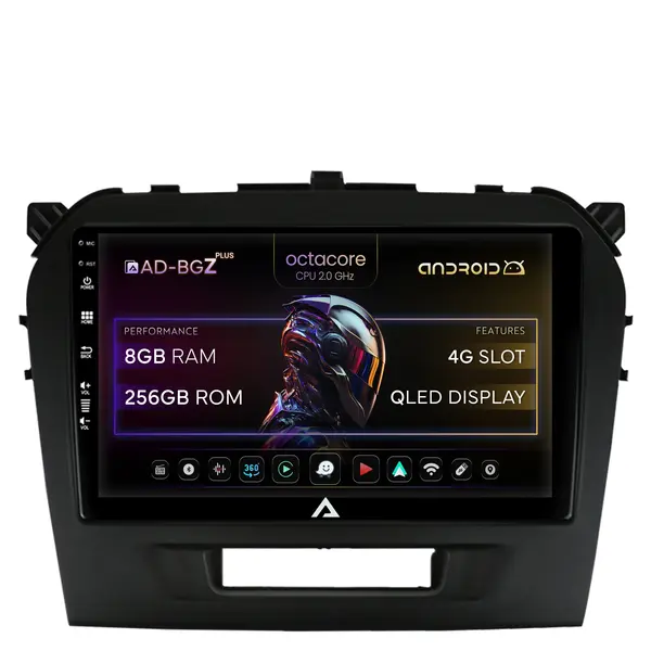 Navigatie Suzuki Vitara (2015+), Android, Z-Octacore 8GB RAM + 256GB ROM, 9 Inch - AD-BGZ9008+AD-BGRKIT299