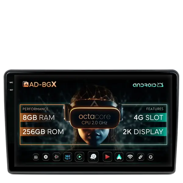 Navigatie Toyota Auris (2012-2014), Android, X-Octacore 8GB RAM + 256GB ROM, 9.5 Inch - AD-BGX9008+AD-BGRKIT090