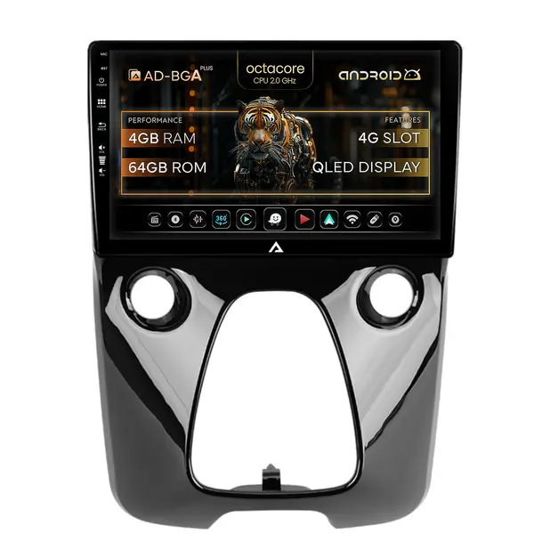 Navigatie Toyota AYGO (2014-2022), Android, A-Octacore 4GB RAM + 64GB ROM, 9 Inch - AD-BGA9004+AD-BGRKIT088