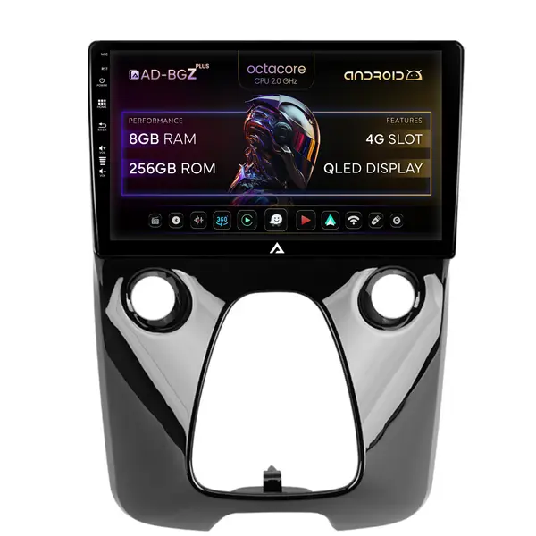 Navigatie Toyota AYGO (2014-2022), Android, Z-Octacore 8GB RAM + 256GB ROM, 9 Inch - AD-BGZ9008+AD-BGRKIT088