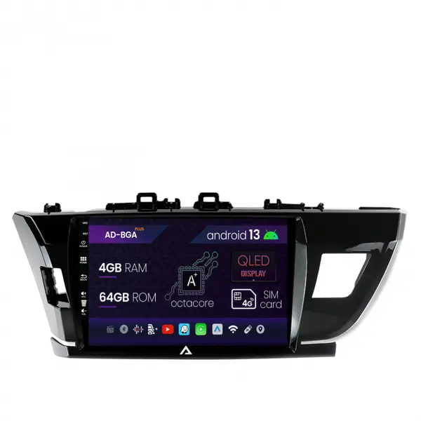 Navigatie Toyota Corolla (2012-2016), Android 13, A-Octacore 4GB RAM + 64GB ROM, 10.1 Inch - AD-BGA10004+AD-BGRKIT076