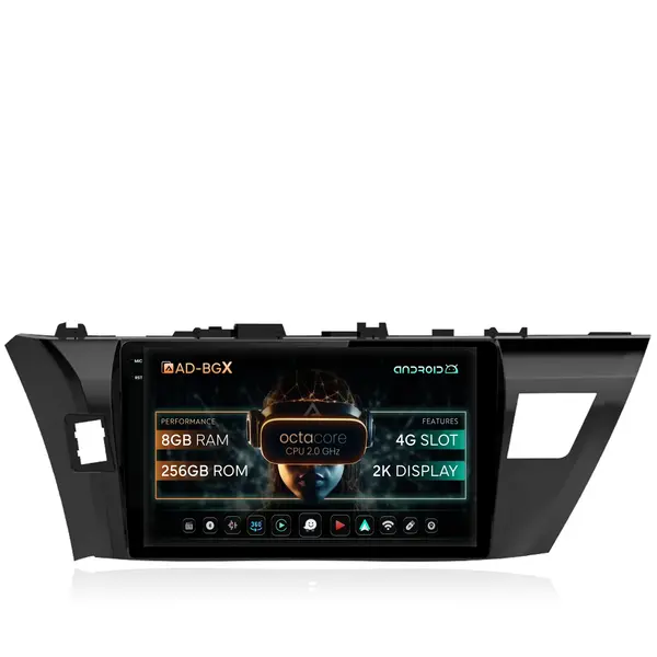 Navigatie Toyota Corolla (2012-2016), Android, X-Octacore 8GB RAM + 256GB ROM, 10.36 Inch - AD-BGX10008+AD-BGRKIT058
