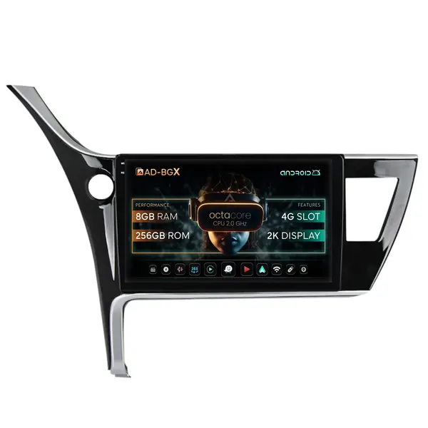 Navigatie Toyota Corolla Auris (2017-2020), Android, X-Octacore 8GB RAM + 256GB ROM, 10.36 Inch - AD-BGX10008+AD-BGRKIT079