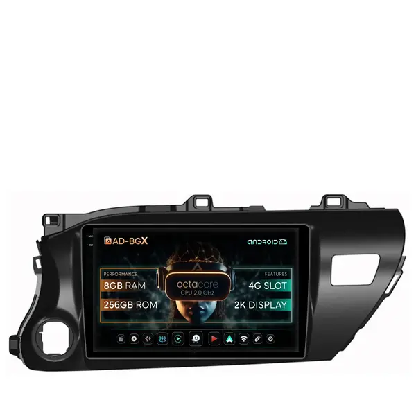 Navigatie Toyota Hilux (2015+), Android, X-Octacore 8GB RAM + 256GB ROM, 10.36 Inch - AD-BGX10008+AD-BGRKIT086