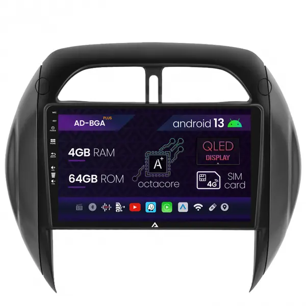 Navigatie Toyota RAV4 (2003-2005), Android 13, A-Octacore 4GB RAM + 64GB ROM, 9 Inch - AD-BGA9004+AD-BGRKIT109V4