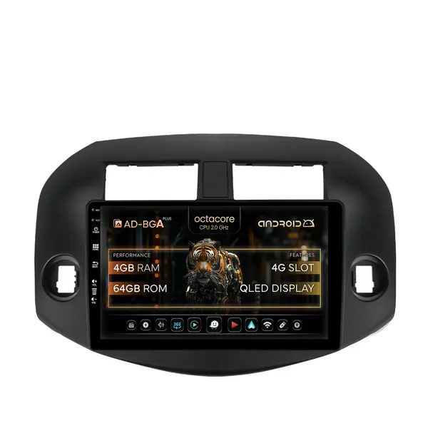 Navigatie Toyota RAV4 (2005-2013), Android, A-Octacore 4GB RAM + 64GB ROM, 10.1 Inch - AD-BGA10004+AD-BGRKIT069B