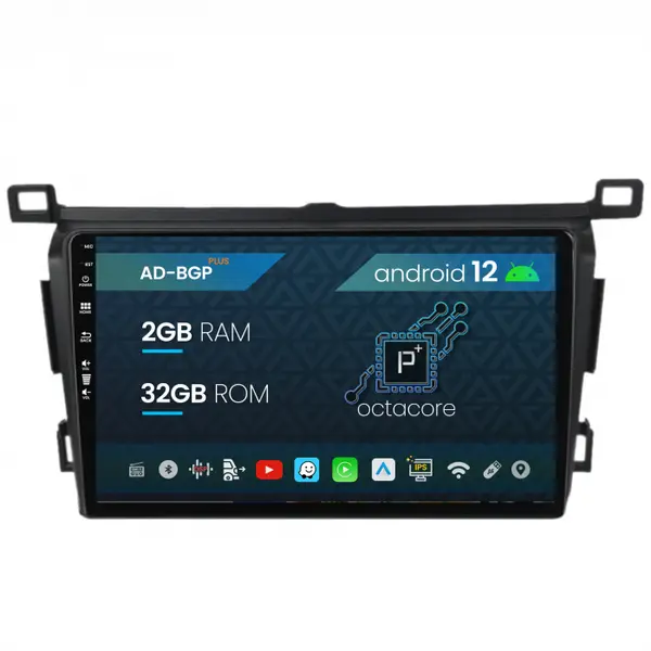Navigatie Toyota RAV4 (2013-2018), Android 12, P-Octacore 2GB RAM + 32GB ROM, 9 Inch - AD-BGP9002+AD-BGRKIT092