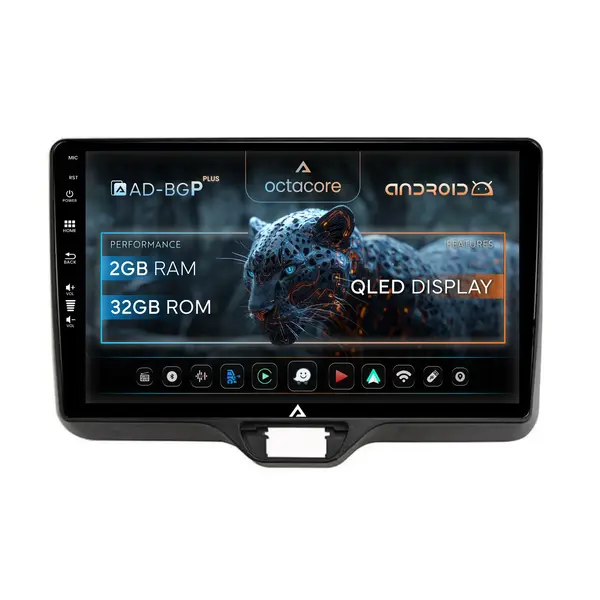 Navigatie Toyota Yaris (2020+), Android, P-Octacore 2GB RAM + 32GB ROM, 10.1 Inch - AD-BGP10002+AD-BGRKIT105