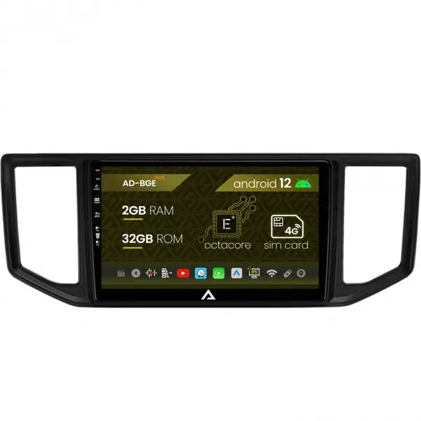 Navigatie Volkswagen Crafter (2017+), Android 12, E-Octacore 2GB RAM + 32GB ROM, 10.1 Inch - AD-BGE10002+AD-BGRKIT056