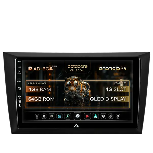 Navigatie Volkswagen Golf 6, Android, A-Octacore 4GB RAM + 64GB ROM, 9 Inch - AD-BGA9004+AD-BGRKIT024V2