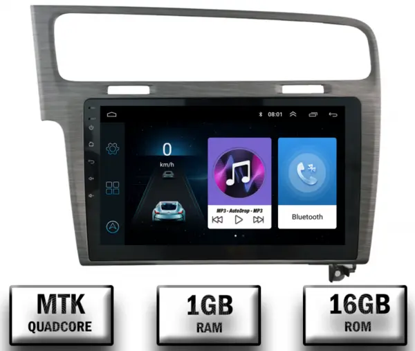 Navigatie Volkswagen Golf 7, Android 10, P-Quadcore 1GB RAM + 16GB ROM, 10.1 Inch - AD-BGP10001+AD-BGRKIT023