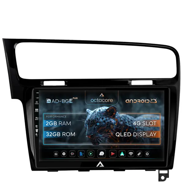 Navigatie Volkswagen Golf 7, Android, E-Octacore 2GB RAM + 32GB ROM, 10.1 Inch - AD-BGE10002+AD-BGRKIT023B
