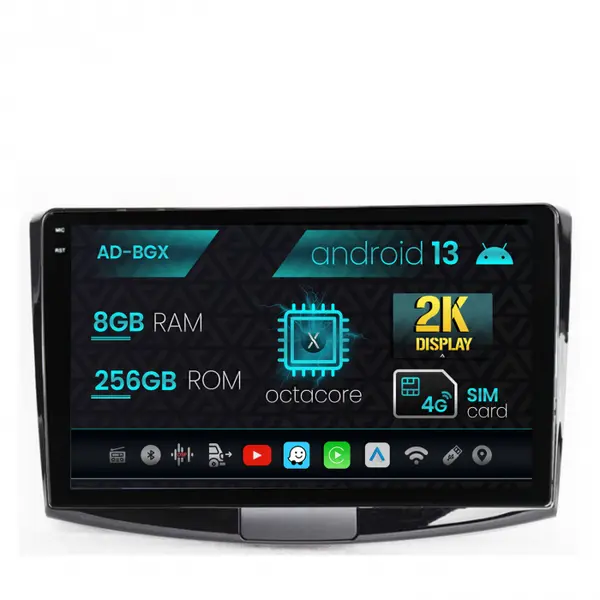 Navigatie Volkswagen Passat B6 B7 CC, Android 13, X-Octacore 8GB RAM + 256GB ROM, 10.36 Inch - AD-BGX10008+AD-BGRKIT025B