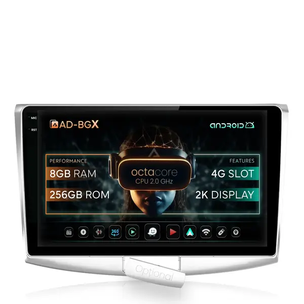 Navigatie Volkswagen Passat B6 B7 CC, Android, X-Octacore 8GB RAM + 256GB ROM, 10.36 Inch - AD-BGX10008+AD-BGRKIT025