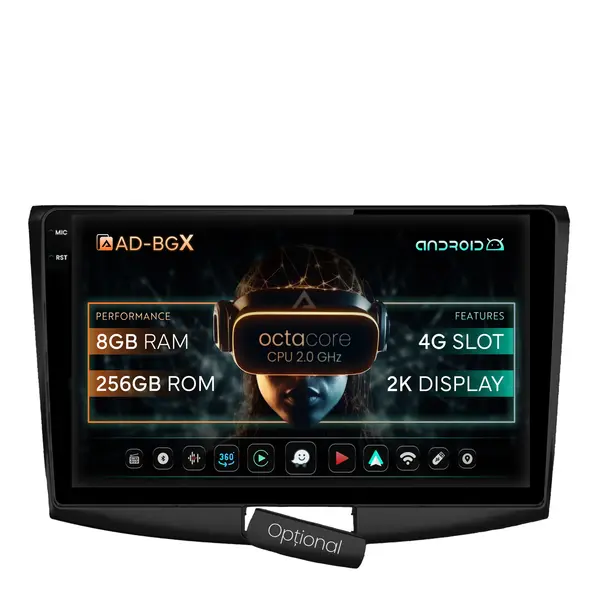 Navigatie Volkswagen Passat B6 B7 CC, Android, X-Octacore 8GB RAM + 256GB ROM, 10.36 Inch - AD-BGX10008+AD-BGRKIT025B