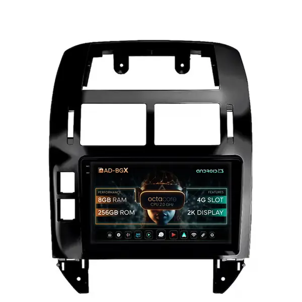 Navigatie Volkswagen Polo (2004-2011), Android, X-Octacore 8GB RAM + 256GB ROM, 9.5 Inch - AD-BGX9008+AD-BGRKIT033OLD