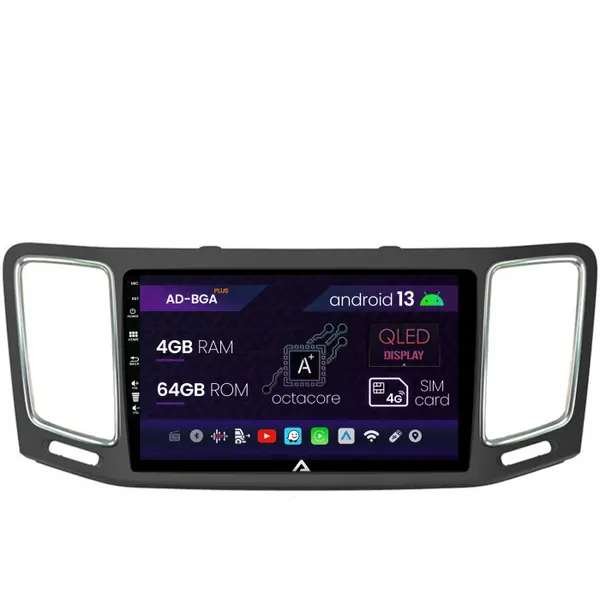 Navigatie Volkswagen Sharan Seat Alhambra (2010-2018), Android 13, A-Octacore 4GB RAM + 64GB ROM, 9 Inch - AD-BGA9004+AD-BGRKIT044