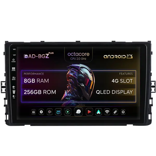 Navigatie Volkswagen Taigo (2021+), Android, Z-Octacore 8GB RAM + 256GB ROM, 9 Inch - AD-BGZ9008+AD-BGRKIT041V5
