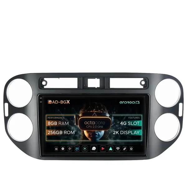 Navigatie Volkswagen Tiguan (2010-2016), Android, X-Octacore 8GB RAM + 256GB ROM, 9.5 Inch - AD-BGX9008+AD-BGRKIT035-1016
