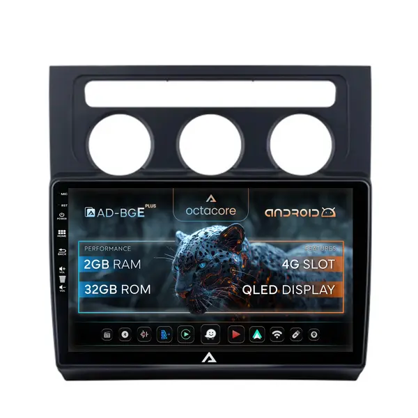 Navigatie Volkswagen Touran (2003-2010), Android, E-Octacore 2GB RAM + 32GB ROM, 10.1 Inch - AD-BGE10002+AD-BGRKIT053