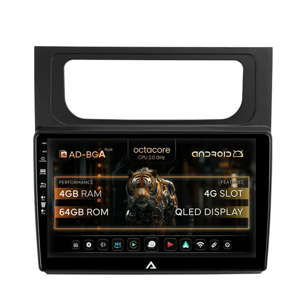Navigatie Volkswagen Touran (2010-2016), Android, A-Octacore 4GB RAM + 64GB ROM, 10.1 Inch - AD-BGA10004+AD-BGRKIT042