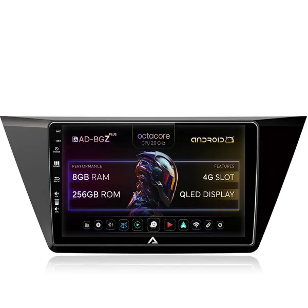 Navigatie Volkswagen Touran (2016+), Android, Z-Octacore 8GB RAM + 256GB ROM, 10.1 Inch - AD-BGE9008+AD-BGRKIT032