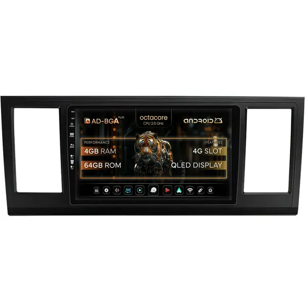 Navigatie Volkswagen Transporter Caravelle Multivan T6 (2015+), Android, A-Octacore 4GB RAM + 64GB ROM, 9 Inch - AD-BGA9004+AD-BGRKIT056V2