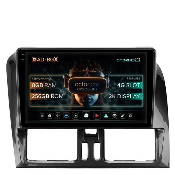 Navigatie Volvo XC60 (2014-2019), Android, X-Octacore 8GB RAM + 256GB ROM, 9.5 Inch - AD-BGX9008+AD-BGRKIT400-1419