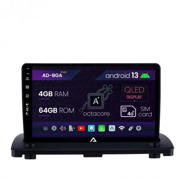 Navigatie Volvo XC90 (2002-2014), Android 13, A-Octacore 4GB RAM + 64GB ROM, 9 Inch - AD-BGA9004+AD-BGRKIT402