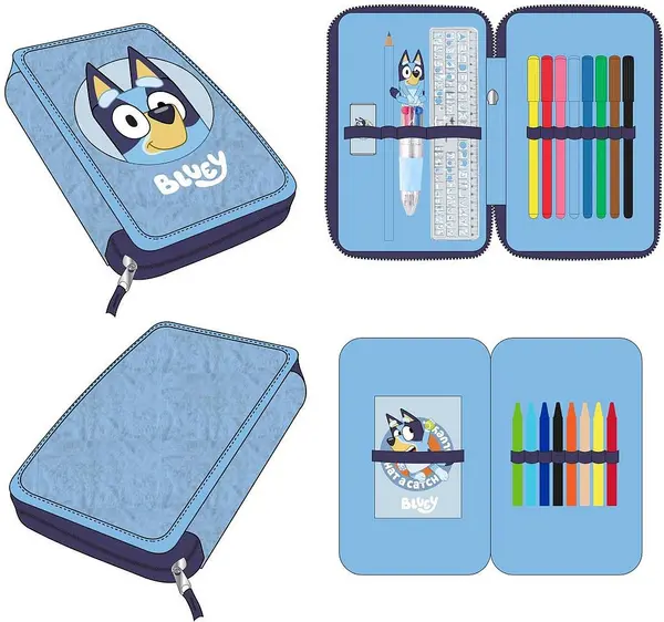 Neceser cu accesorii Cerda Bluey - 2 fermoare