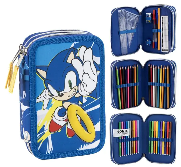 Neceser cu accesorii Cerda Sonic - 3 fermoare