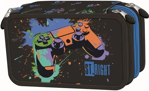 Neceser cu accesorii St. Right Game Controller Splash - 3 fermoare