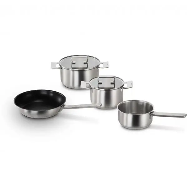 NEFF Set vase de gatit NEFF, 4 piese, otel inoxidabil, pentru plite cu inductie