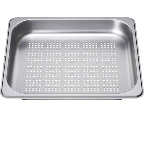 NEFF Tava medie perforata NEFF Z13CU21X0 - 11008520, L32.5cm, l26.5cm, H4cm, Uz 30x24cm, G0.47kg, V2.3L, AISI 304 GN1/2 0.7mm, Inox
