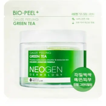 Neogen Dermalogy Bio-Peel+ Gauze Peeling Green Tea discuri pentru indepartarea impuritatilor pentru luminozitate si hidratare
