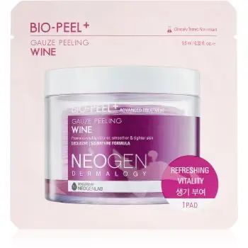 Neogen Dermalogy Bio-Peel+ Gauze Peeling Wine discuri pentru indepartarea impuritatilor pentru netezirea pielii si inchiderea porilor