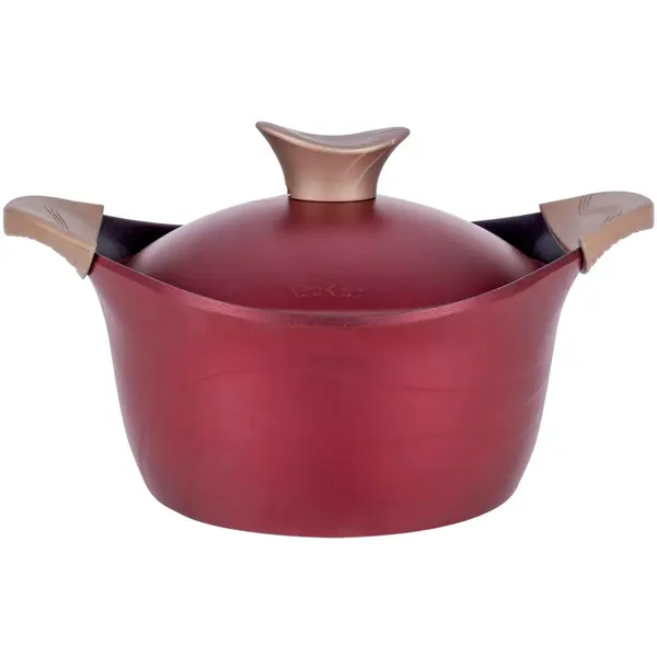 NeoKlein Oala Neoklein CS32-Cherry, cu capac, 32 cm, 10 L, aluminiu turnat, invelis anti-aderent, Rosu
