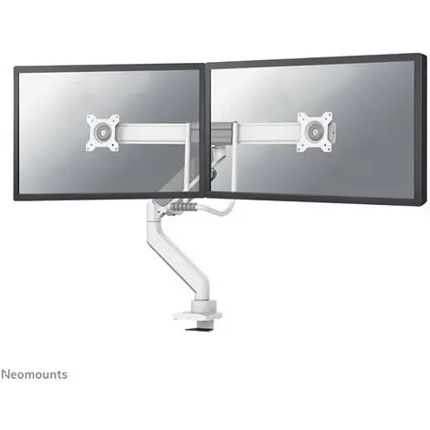 NEOMOUNTS Suport birou dublu pentru monitoare Neomounts DS75-450WH2, Diagonala 17-32, Greutate maxima 8kg per monitor, VESA 75x75~100x100, Alb